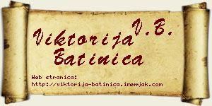 Viktorija Batinica vizit kartica